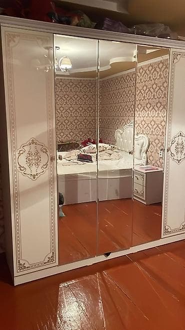 Спальный гарнитур, Двуспальная кровать, цвет - Белый — 3