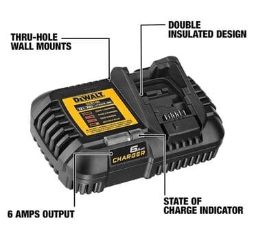 зарядное устройство для аккумуляторов: Универсальная быстрая интеллектуальная зарядка DeWalt DCB1106 6Amp — 1