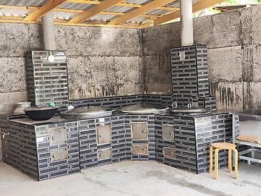 коптильни: Уличный комплекс печей/очагов из кирпича для приготовления пищи на — 2