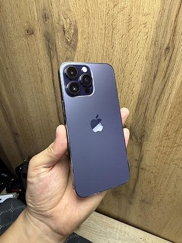 nokia 603: IPhone 14 Pro Max, Б/у, 256 ГБ, Deep Purple, Защитное стекло, Чехол, Коробка, 92 % — 1