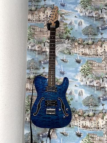 Синтезаторы: Электрогитара Harley Benton TE-90QM HH Trans Blue - Форм‑фактор — 4