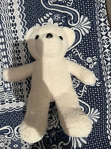 мишка плед: Мягкая игрушка — белый медвежонок. - Материал: плюш (ворс короткий — 2