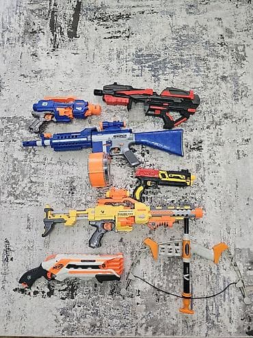 lego technic: Набор игрушечных бластеров и лука для стрельбы мягкими снарядами — 8