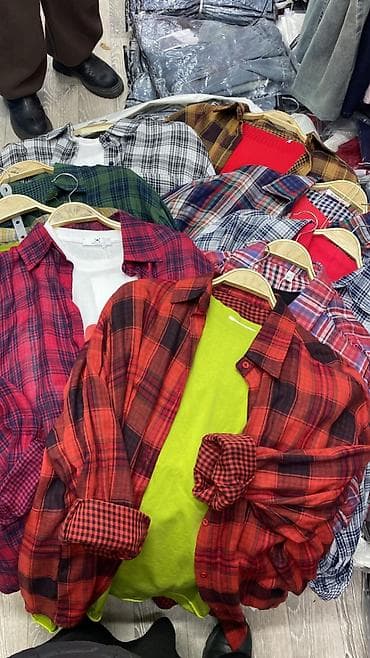 Рубашки в клетку оверсайз - Модель: длинный рукав, классический