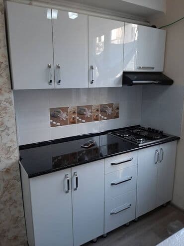 мебель для кухни фото и цены: Кухонный гарнитур, Новый, цвет - Белый, МДФ, Бесплатная доставка — 7