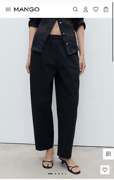 Брюки: Брюки Широкие, Осень-весна, США, Хлопок, Новый, M — 4