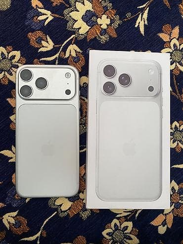 Смартфон в стиле iPhone 17pro max (серебристый), с коробкой. Ключевые