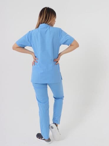 Инвалидные коляски: Медицинский костюм "Лондон" -Стойка воротник -На кнопках -Высокое — 2