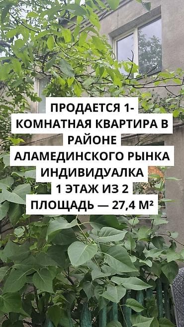 ансар: 1 комната, 27 м², Индивидуалка, 1 этаж, Косметический ремонт — 1