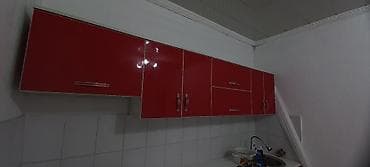 Мебель: Кухонный гарнитур, Б/у, цвет - Красный, МДФ, Самовывоз — 3