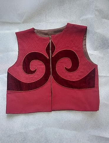 Ич кийимдер: Жилет национального стиля, бордовый (вишневый) Размер М (44-46) — 3