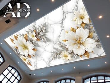 печать на стенах: Натяжной потолок 3D потолки, Глянцевое, Матовое Гарантия, Бесплатный замер, Бесплатная консультация — 19