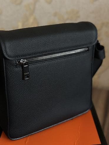 большой клатч: Мужская барсетка Hermes из натуральной кожи. Размер: ?7 см. Очень — 4