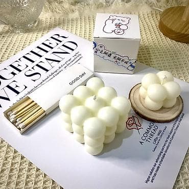 восковые свечи: Ароматическая свеча «Bubble Cube» — стильный акцент для интерьера. - — 7