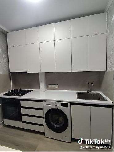 аламедин мебель: Ашкана гарнитуру, түсү - Ак, МДФ — 9