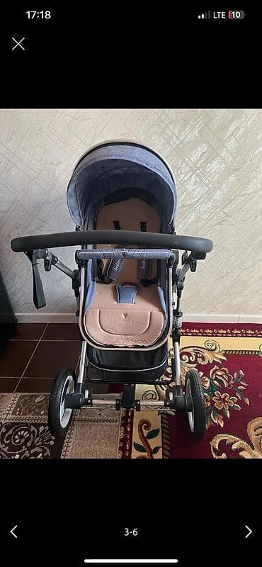 новорожденный: Коляска, цвет - Голубой — 5