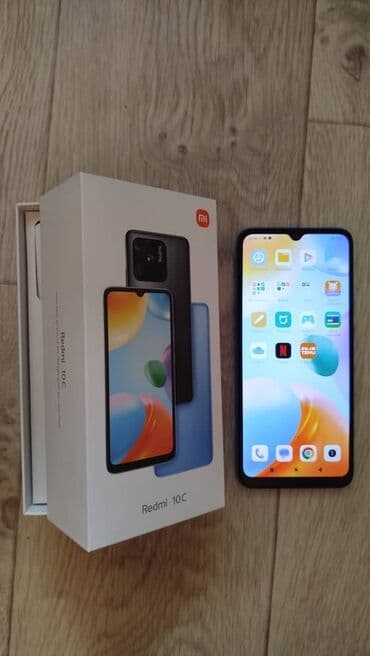 Redmi, Redmi 10C, Б/у, 128 ГБ, цвет - Синий, 2 SIM