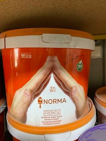 национал краска: Акриловая фасадная краска Norma Fronta в ведре объемом 15 кг. Подходит — 1