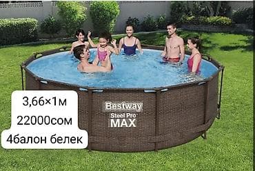 Каркасный бассейн Bestway Steel Pro MAX, декоративная серия под — 1