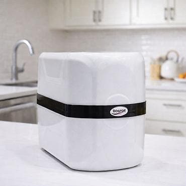 темир издоочу апарат: Ичүүчү суу үчүн чыпка, Суу тазалоо баскычтарынын саны: 6, Акысыз орнотуу, Бактын көлөмү: Башка танк көлөмү, Фильтрация түрү: Осмос системасы, Бренд: Bosfor — 3