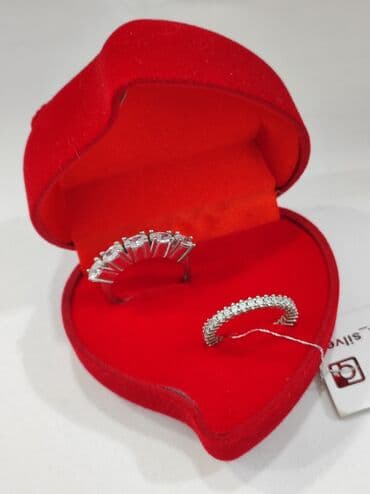 эксклюзивные свадебные пригласительные: Кольцо 2в1 Серебро 925 Размеры имеются Цена 2800сом Есть доставка — 5