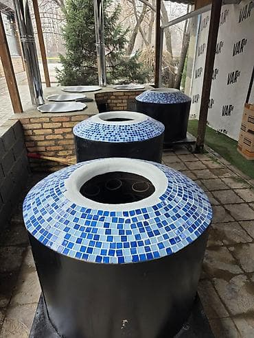 Тандыр-печь в металлическом кожухе на колесной платформе - Тип