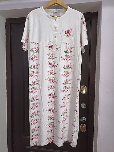 Ночная сорочка, Хлопок, Длинная модель, XL