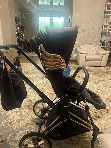 travis scott: Коляска, Cybex, цвет - Черный, Б/у, Самовывоз — 2