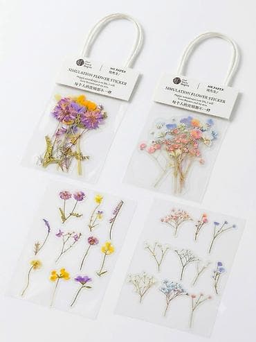 flower: Наклейки с цветами (Simulation Flower Sticker) 🌸 Набор стильных — 1