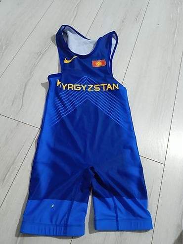 форма роналдо: Спортивный борцовский трико Nike “Kyrgyzstan”. - Цвет: синий с — 2