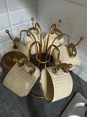 dish sets: Набор столовой и чайной посуды в едином стиле цвета айвори с — 2