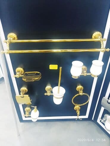 купить подушки бишкек: Ванный наборы. Полотенец держатель, мыльница,2йной стакан для зубных — 1