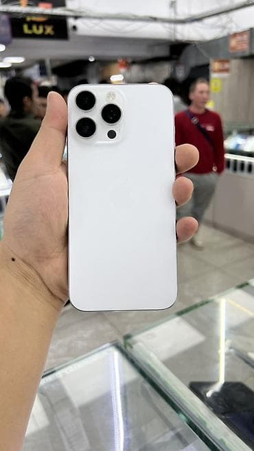 iphone 15: IPhone 16 Pro Max, Б/у, 256 ГБ, Белый, Зарядное устройство, Защитное стекло, Чехол, 90 % — 8