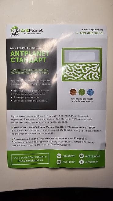 Үй жаныбарлары: Новая муравьиная ферма AntPlanet «Стандарт» с ареной Дизайнерский — 2