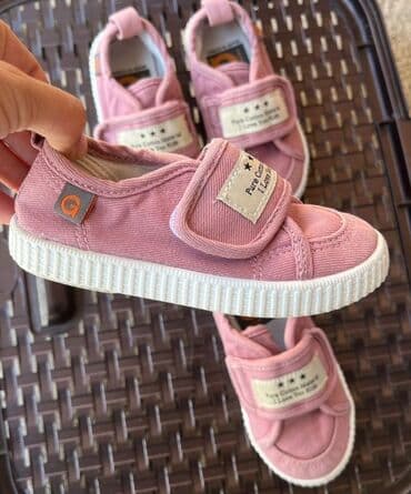 обувь ортопедические: Корейские хб лёгкие кеды на липучках 
размеры на 22/23 — 1