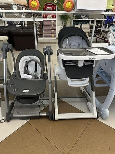 Стульчик для кормления, Другой бренд, Пластик, Трансформер, цвет - Серый