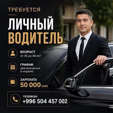 персональный: Требуется личный водитель. - Возраст: от 35 до 48 лет - График: два — 1