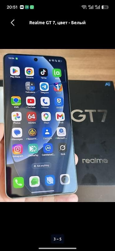 realmi gt7: Realme GT 7, Новый, 256 ГБ, цвет - Белый, 2 SIM — 3
