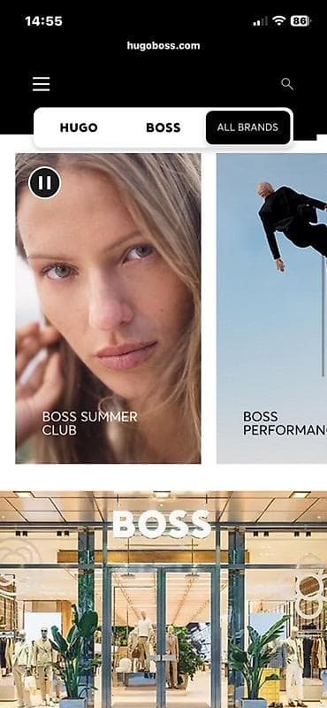 Головные уборы: Бейсболка BOSS (HUGO BOSS) ORIGINAL - Цвет: черный - Дизайн: верхняя — 3