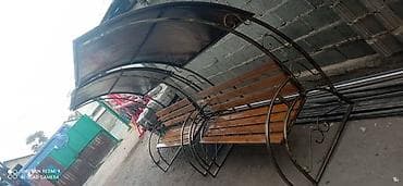 витражное стекло: Скамейка Со спинкой, С крышей — 4