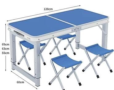small table: Складной кемпинговый комплект: стол + 4 табурета - Комплект включает — 1