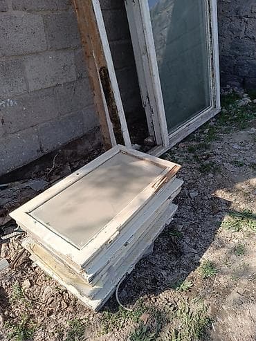 каркасный бассеин: Деревянные оконные рамы и створки (разбор). - Материал: массив — 4