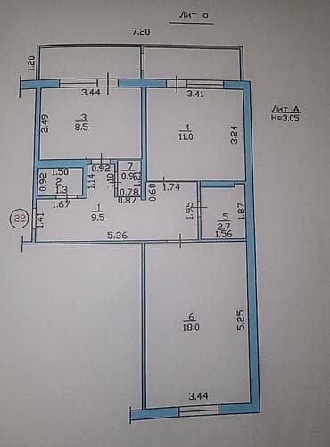 2 комнаты, 52 м², 106 серия, 8 этаж, Евроремонт — 4