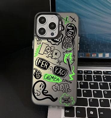 aphone x: Чехол для АЙФОН 12 ПРО с неоновым граффити-дизайном - Материал — 1