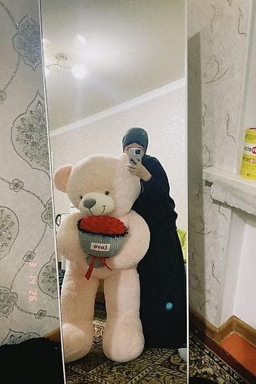 Светодиодные гирлянды: Большой плюшевый мишка с букетом «Love» Сегодня купили за 7000 отдам — 1