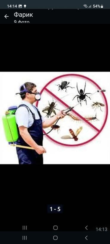 Бала бакчалар, бала багуучулар: Дезинфекциялоо, дезинсекциялоо, | Канталалар, Бүргөлөр, Таракандар, | Транспорт, Офистер, Батирлер — 2