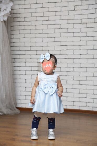 нарядные платья для мамы и дочки: M, цвет - Голубой — 2