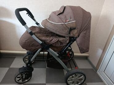 детский самокат бишкек: Коляска, цвет - Коричневый, Б/у — 2