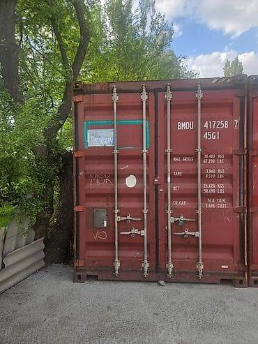 контейнер 40 тонник: Морские контейнеры 40’ High Cube (45G1), стальные, красного цвета — 3