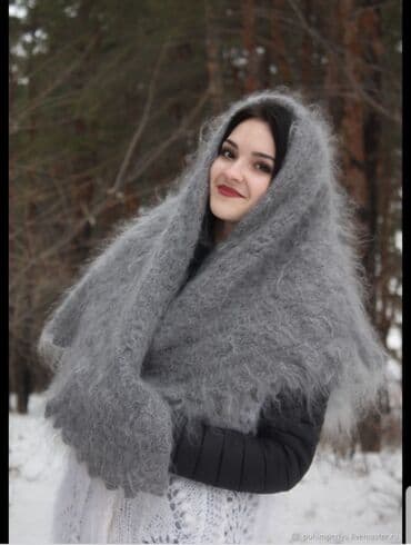 Спецодежда: Рынок Дордой, проход А3, контейнер 1676. Шикарные пуховые шали — 1